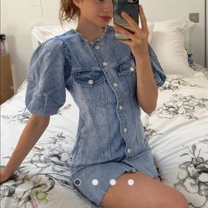 Button down denim dress size XS
